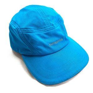 Patagonia Logo Polyester Cap Performance Run Hat Blue Adjustable